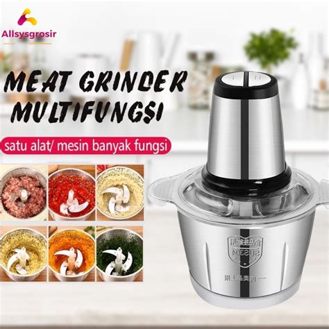 Jual Laris Blender Daging Chopper Stainless 2L Penggiling Daging Meat