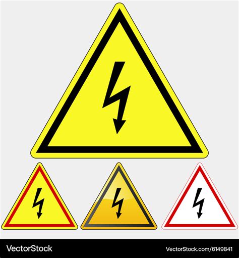 Danger electrical hazard sign Royalty Free Vector Image