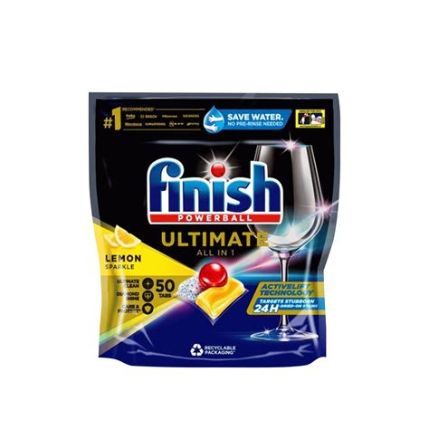 Viên rửa chén bát Finish Quantum Ultimate 50 viên hương chanh chính hãng