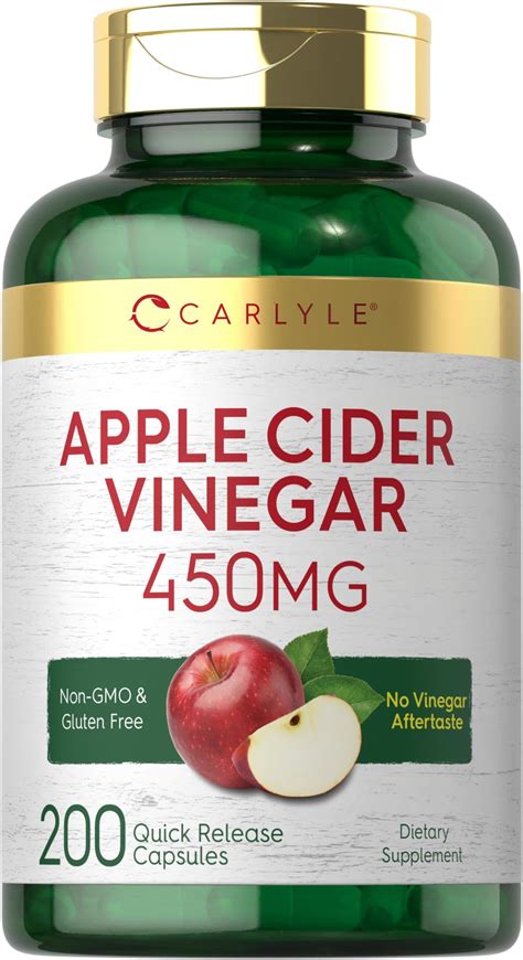 Spring Valley Apple Cider Vinegar Capsules 450mg 100 Count Apple Cider Vinegar