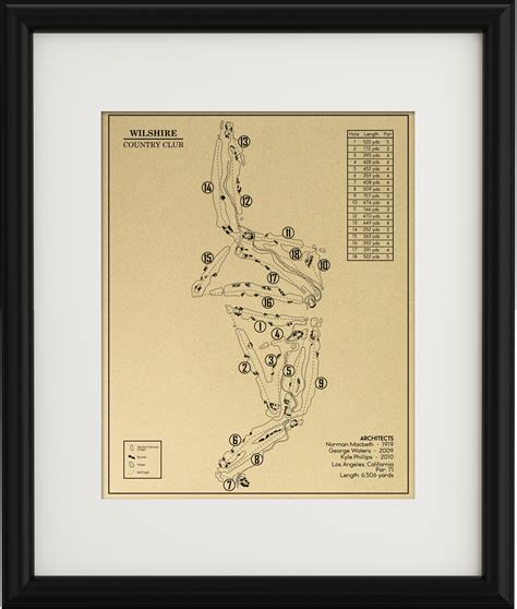 Wilshire Golf Course Outline (Print) – GolfBlueprints