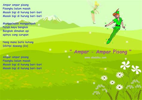 Lirik Lagu Anak Anak - Ampar Ampar Pisang - oBeBiKu