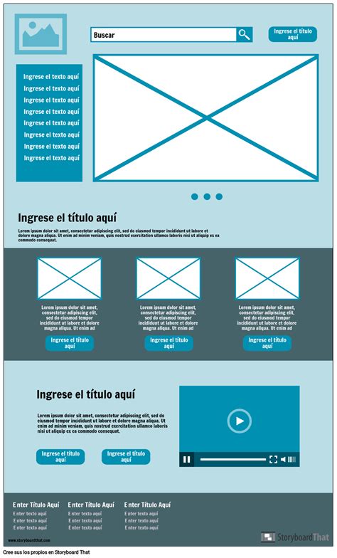 P Gina De Inicio Wireframe Storyboard Por Es Examples