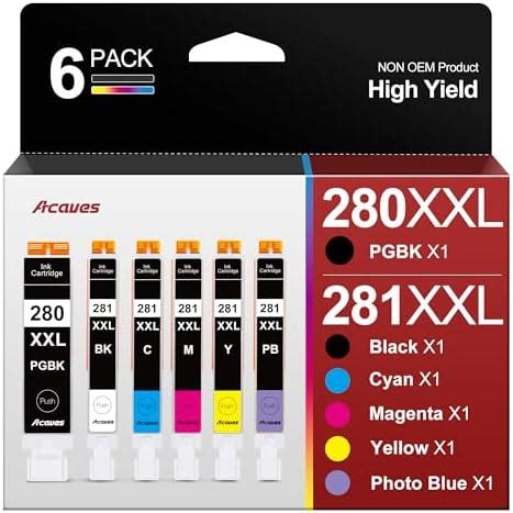 Amazon Genuine Canon CLI 281 5 Color Ink Tank Combo Pack With 5 X