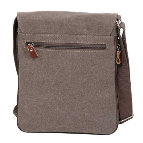 Sacoche Homme En Toile Et Cuir Katana Marron Planetebag