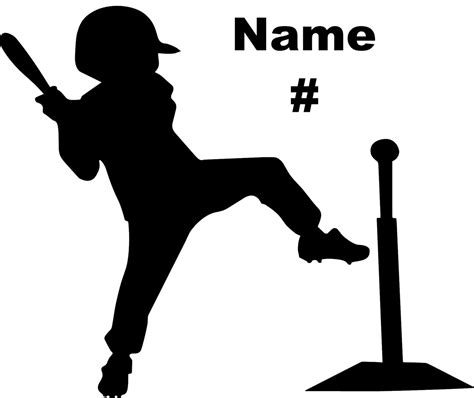 Personalized Baseball Decal Little League T Ball Boy Made In Usa