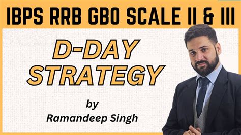 IBPS RRB GBO Scale II III 2023 D Day Strategy YouTube