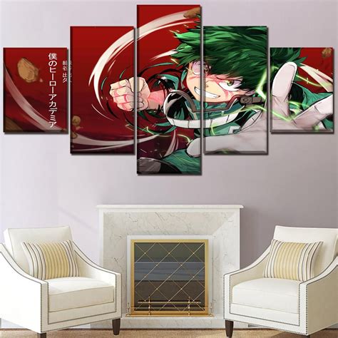 My Hero Academia Izuku Midoriya Piece Canvas Art Print Set Weposters