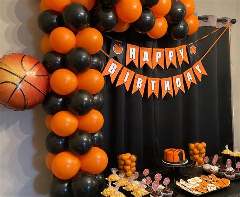 St Birthday Basketball Themed Decor Basketball Theme Birthday