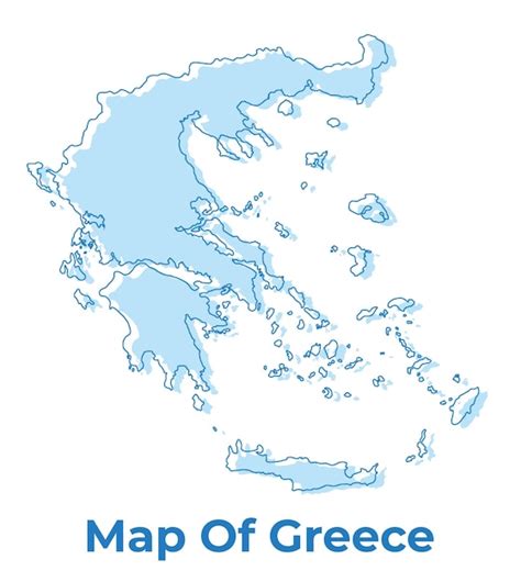 Premium Vector Greece Simple Outline Map Vector Illustration