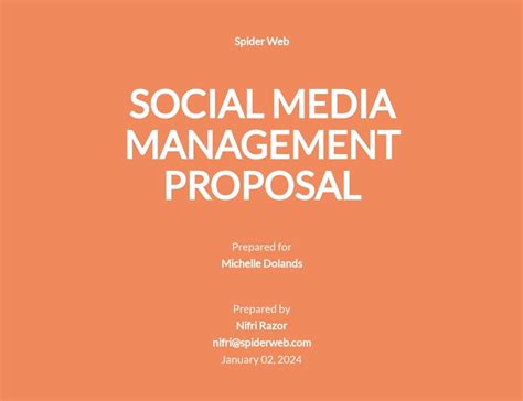 Social Media Management Proposal Template