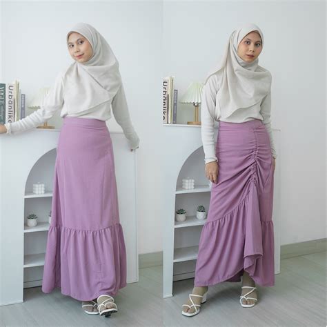 Jual Chloe In Skirt Rok Serut Crinkle Aaraoutfit Shopee Indonesia