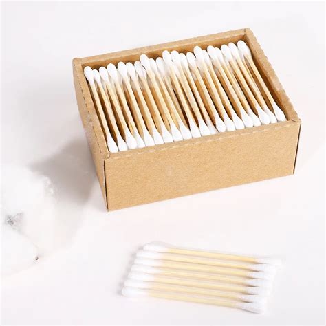 Free Sample 200pcs Bamboo Cotton Buds Eco Friendly Ear Cotton Swab