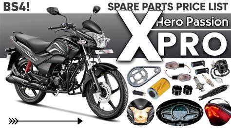 Hero Passion X PRO BS4 SPARE PARTS PRICES IN 2023 Purchase Spare