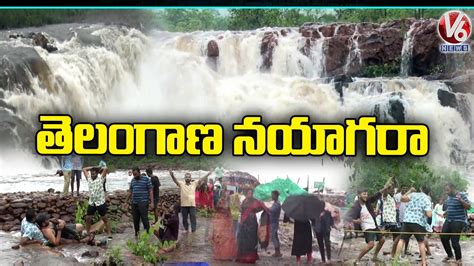 Ground Report On Bogatha Waterfalls Mulugu V6 News Youtube