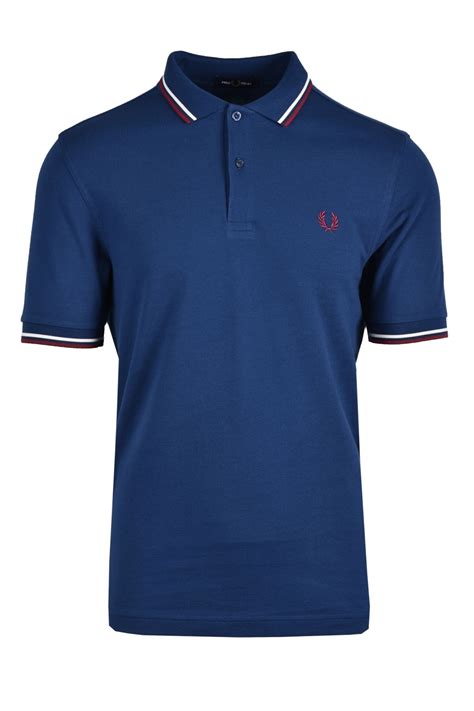 Fred Perry Twin Tipped Polo Shirt Deep Marine M3600 Michael Stewart