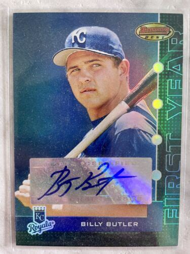 2005 Bowmans Best Green 42399 Billy Butler 103 Rookie Auto Rc Ebay