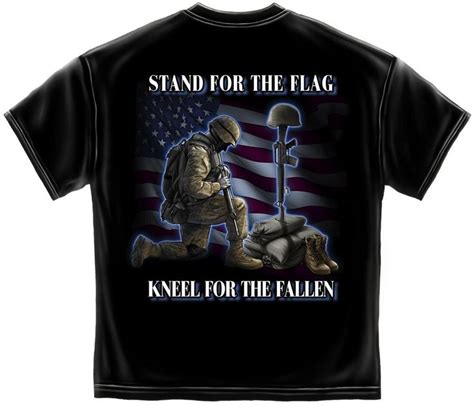 Mm2323 Stand For The Flag Kneel For The Fallen Shirts T Shirt Tee