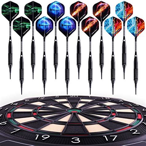 WIN MAX Darts Plastic Tip Soft Tip Darts Set 12 Pcs 18 Gram With