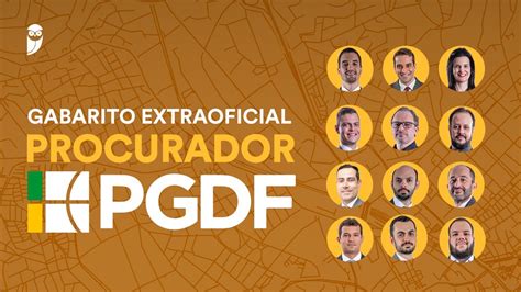 Gabarito Extraoficial Procurador Pgdf Youtube