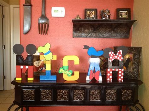 Disney Inspired 8 Inch Painted Letters Mickey Donald Pluto And Goofy