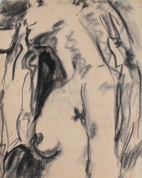 Charcoal Figure Drawing Giclee Print Female Nude Boho Etsy
