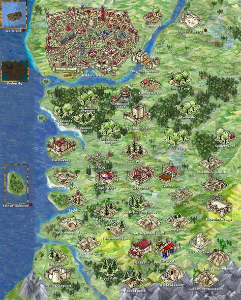 Baldurs Gate Area Mapa De Fantasia Mapa Lugares