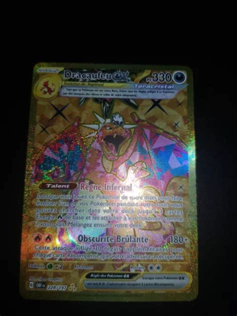 Carte PokÉmon Dracaufeu Ex Gold 228197 Écarlate Violet Flammes Obsidiennes Fr Eur 4000