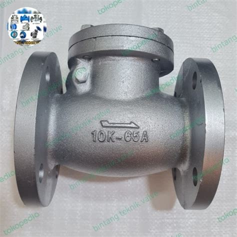 Jual Swing Check Valve 4 Inch Dn100 Jis 10k Hq Flange Cast Iron Jakarta Barat Bintang