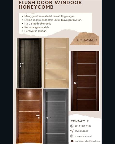 FLUSH DOOR HONEY COMB Wijaya Karunia Megah