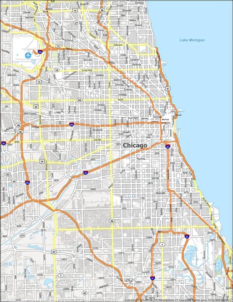 map  chicago illinois gis geography