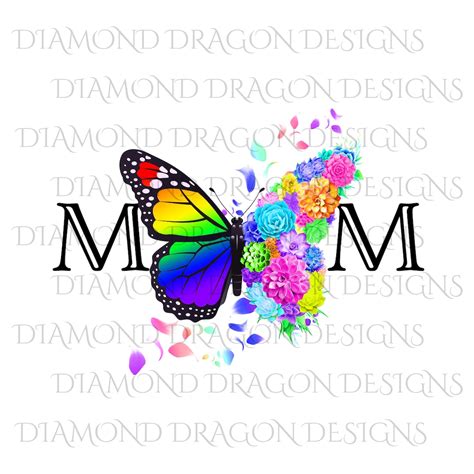 Butterfly Succulent Floral Mothers Day Design Watercolor Mom Design