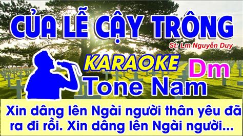 Của Lễ Cậy Trông Karaoke Tone Nam St Lm Nguyễn Duy Xin dâng lên