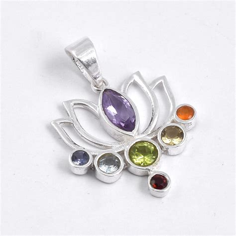 Chakras Stone Handmade Pendant Necklace Jewelry With Gemstone