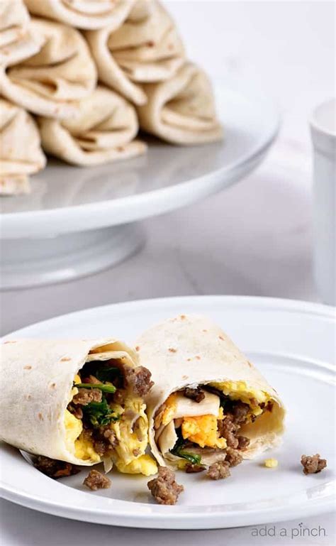 Make-Ahead Breakfast Burritos - Add a Pinch