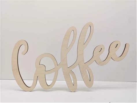 Mk Schoenes De Schriftzug Coffee Aus Holz In Birke