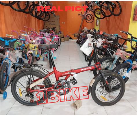 Jual Sepeda Lipat Folding Bike Trex Xt Disc Brake Speed Shimano