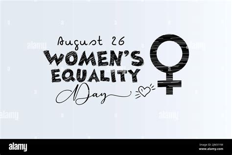 Womens Equality Day Black Script Calligraphy Vector Design For Banner