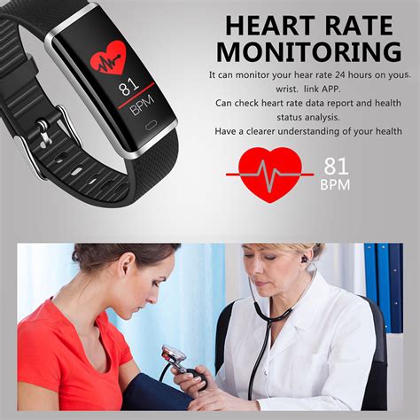 New R Hd Color Screen Smart Wristband Heart Rate Blood Pressure