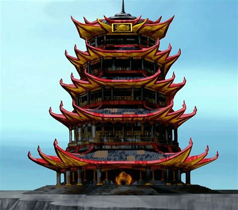 The Fire Sage Temple On Crescent Island Avatar The Last Airbender