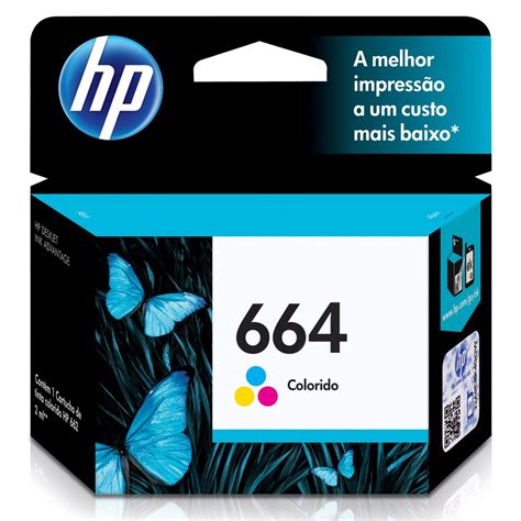 Cartucho De Tinta HP 664 Colorido 2ml Original Papelaria Criativa