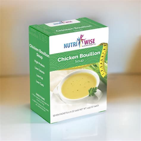 Nutriwise Protein Chicken Bouillon Diet Protein Soup 7 Box