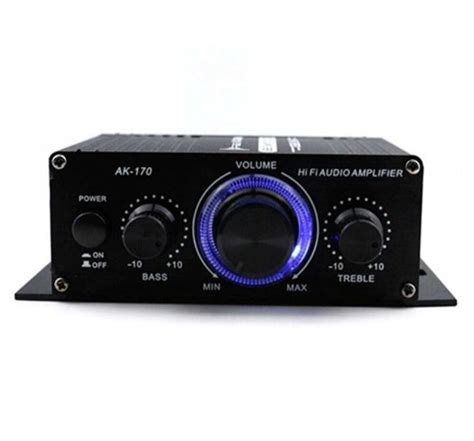 Kerndy Ak170 Hifi Mini Stereo Car Amplifier Treble Bass Booster ak-170 ...