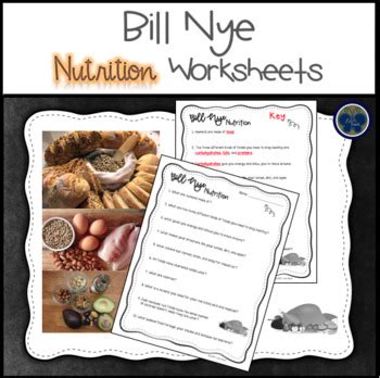 Bill Nye Nutrition Worksheets By Love Duck Teachers Pay Teachers