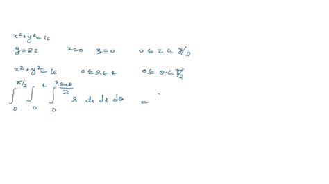 Solved Find The Volume Of The Given Solid Bounded By The Cylinder X