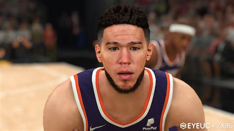 NBA 2K22 Devin Booker Cyberface V2 Hair And Body Update By ZX96