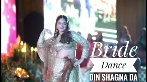 Bride Dance Performance Din Shagna Da Sangeet Night YouTube