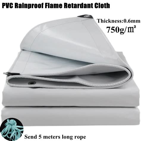 Mm White Flame Retardant Cloth Pvc Rainproof Cloth Tarpaulin Outdoor