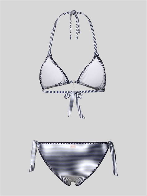 Banana Moon Bikini Set Mit Label Detail Modell NUCODIMKA Dunkelblau Online Kaufen