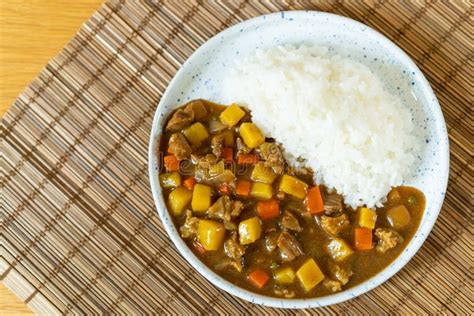 Japanese Beef Curry Served With Rice Stock Image Image Of Favourite